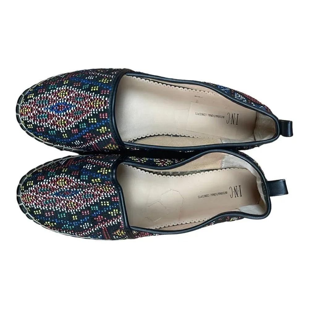 INC International Concepts Womens Caleyy Bohemian Espadrille Sandals Flats Sz 9